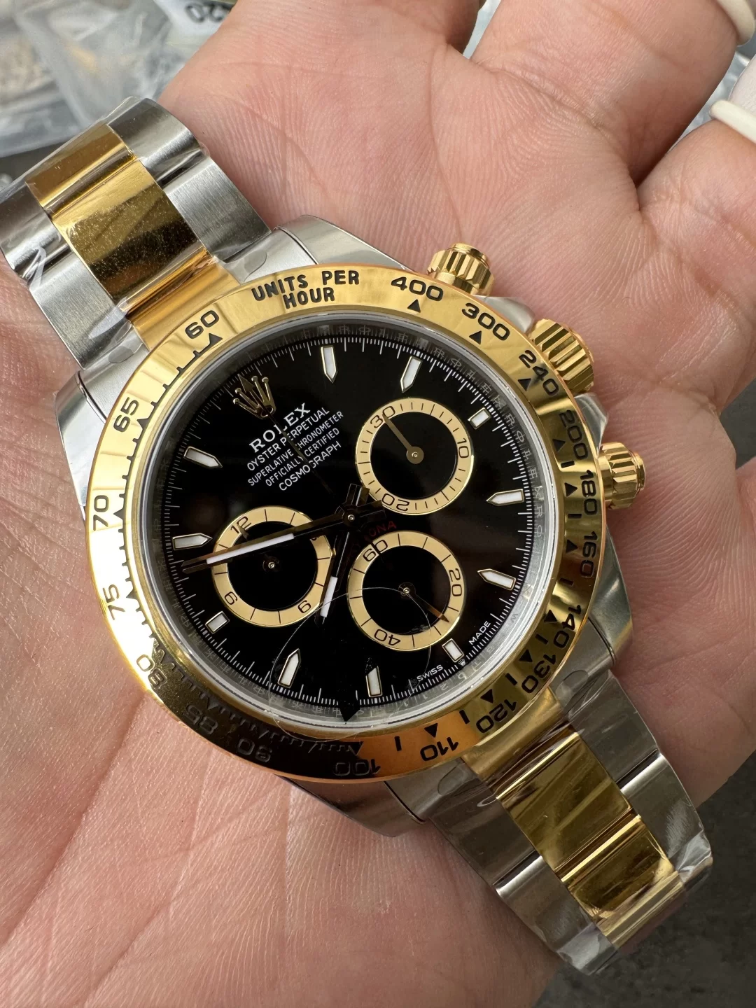 GYL Rolex Cosmograph Daytona Two-Tone Yellow Gold Black Dial (126503) 11 Super Clone – DD4131 Movement-GYL-GaiYalun