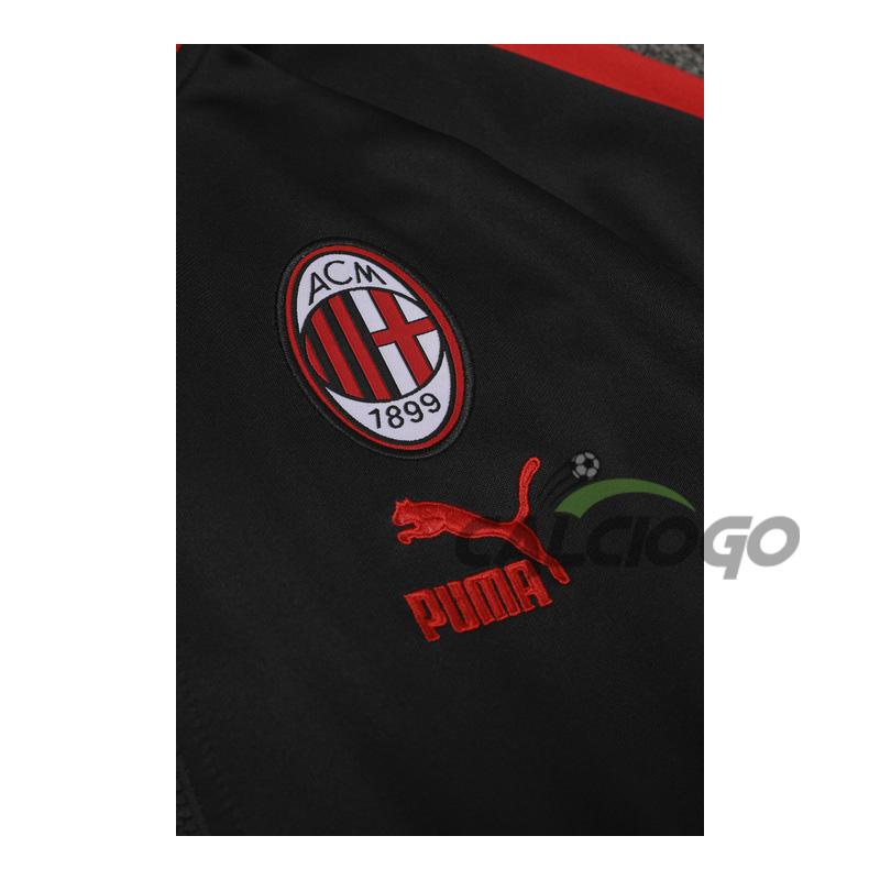 Tuta AC Milan Felpa Zips Nero 2023-2024