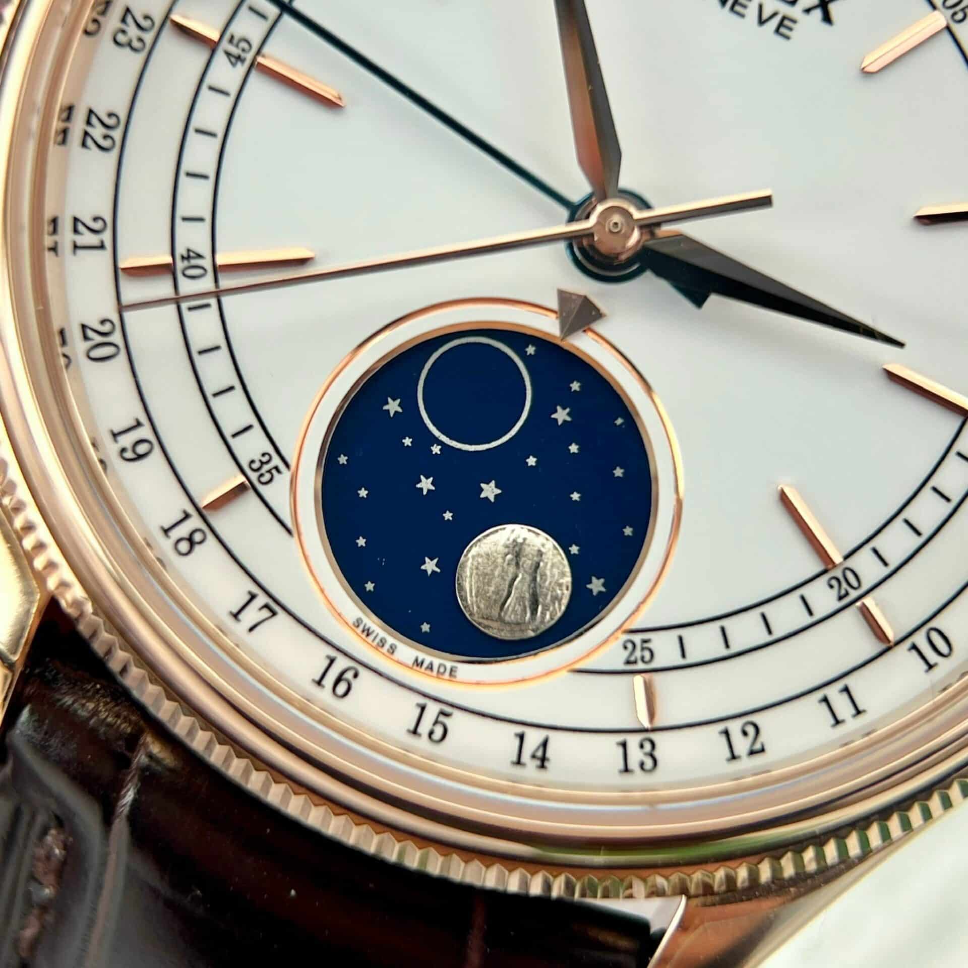 GYL Rolex Cellini Moonphase 50535 Rose Gold Leather Best Replica 39mm-GYL-GaiYalun