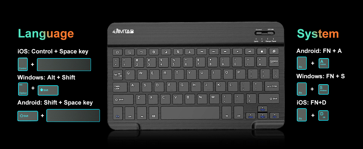 2k wifi Wireless tablet keyboard