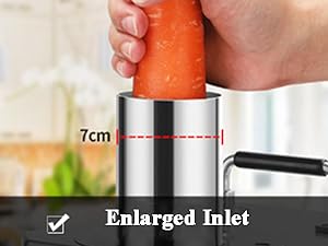 Enlarged inlet