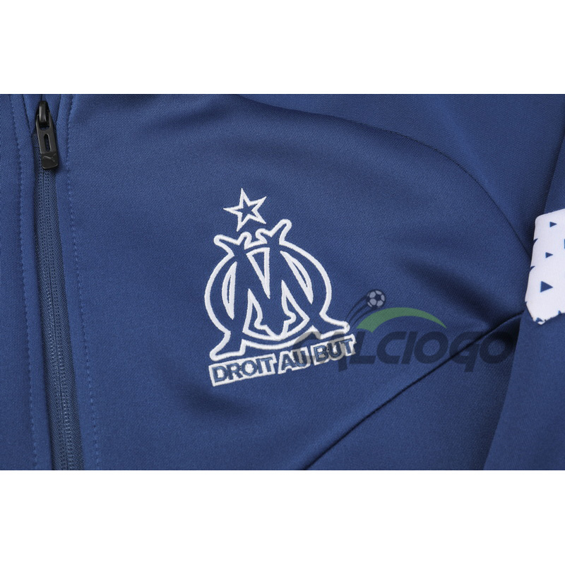 Tuta Calcio Marsiglia OM Felpa Zips Blu 2023-2024