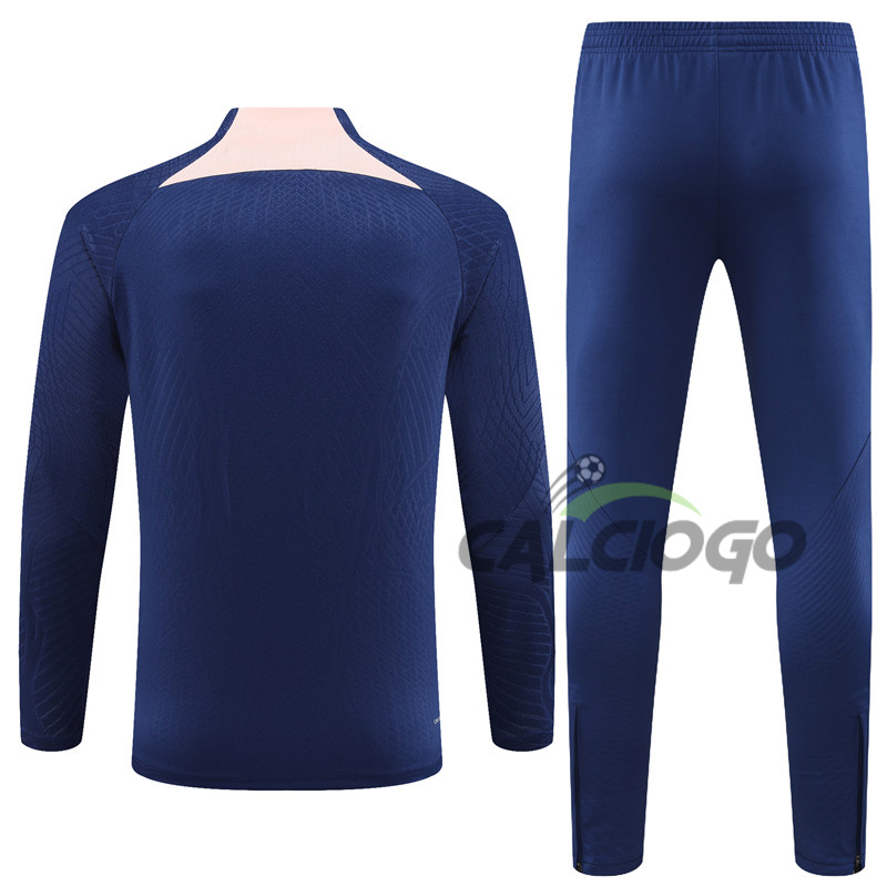 Tuta Calcio Atletico Madrid Felpa Blu 2023-2024