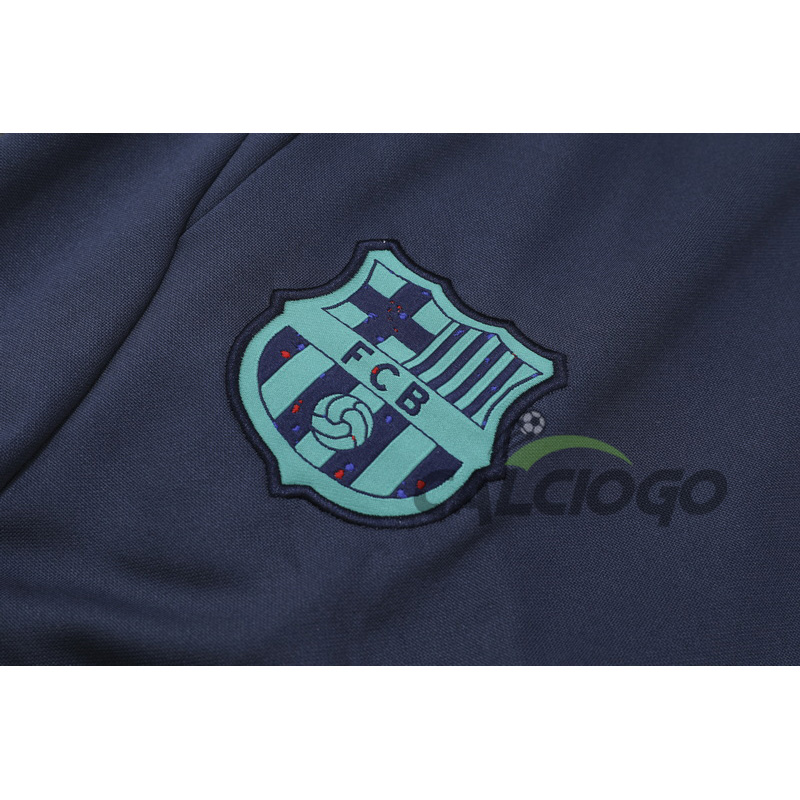 Tuta FC Barcellona Felpa Zips Blu 2023-2024