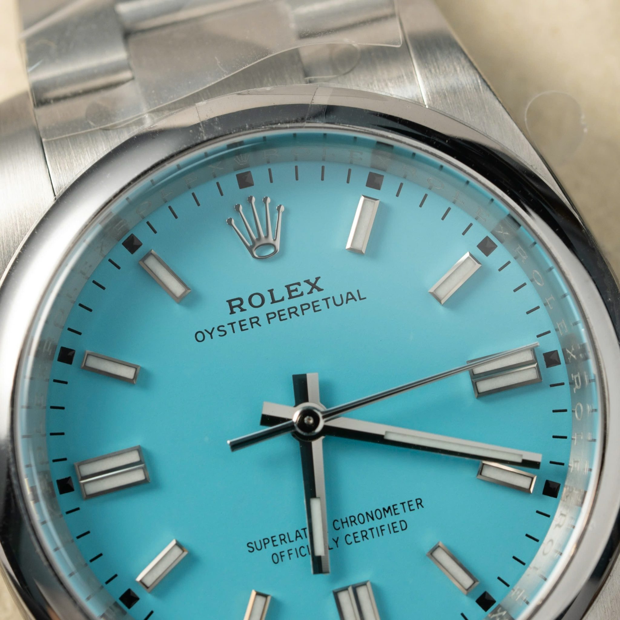 GYL Rolex Oyster Perpetual 41 124300 Turquoise Blue Dial Best Replica VSF-GYL-GaiYalun