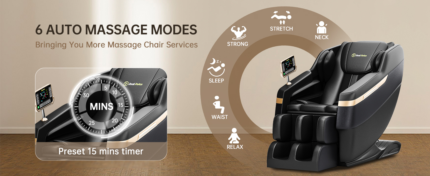 6 AUTO MASSAGE MODES