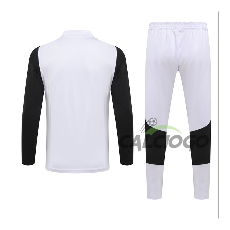 Tuta Calcio Juventus Felpa Zips Bianco 2023-2024