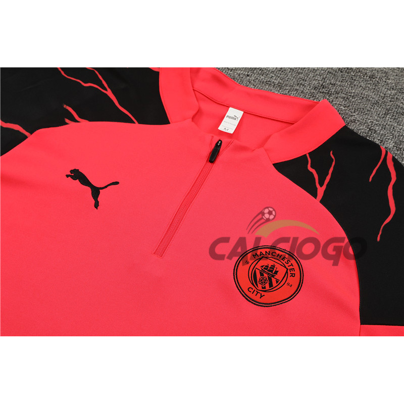 Tuta Manchester City Felpa Zips Rosso 2023-2024