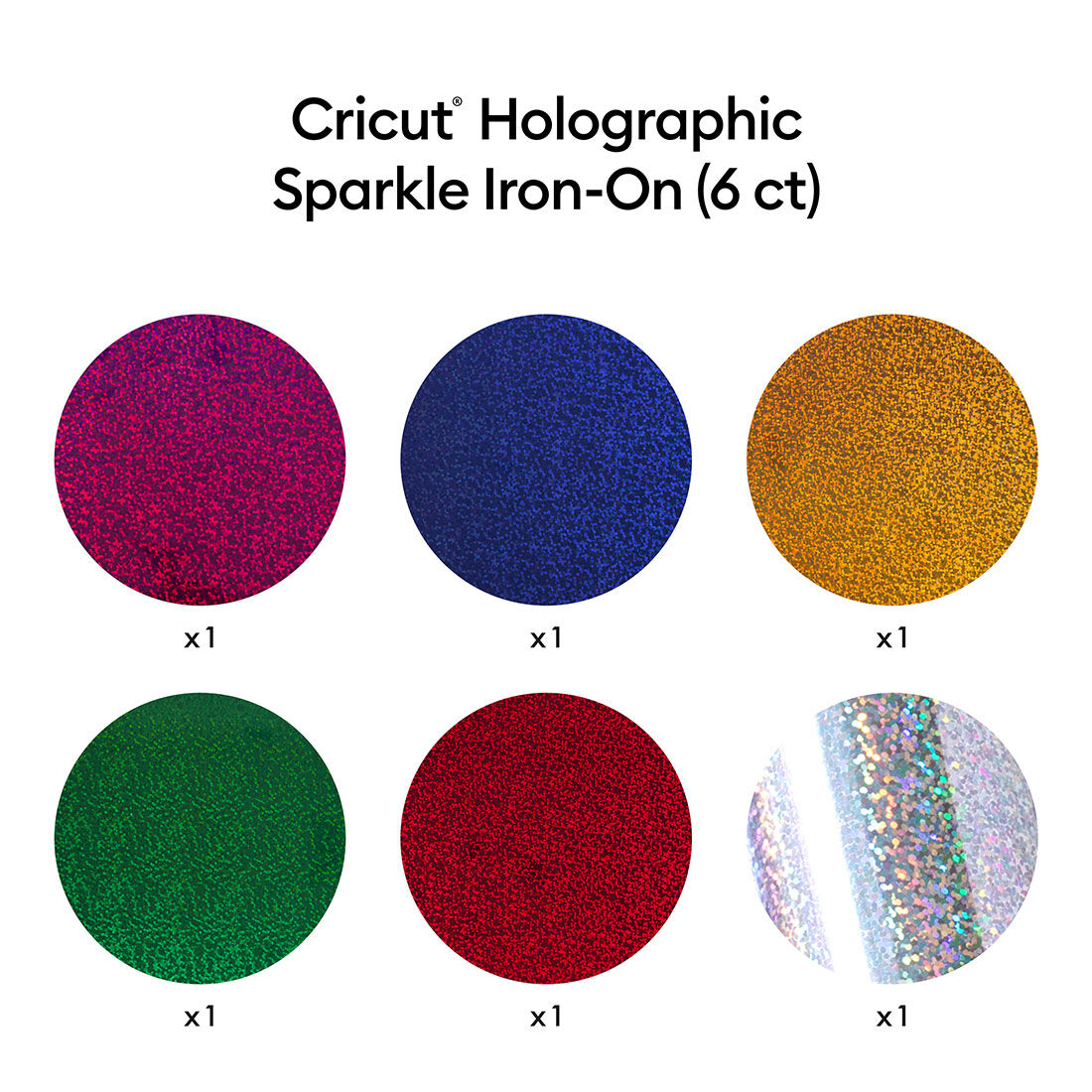 Holographic Sparkle IronOn Sampler, Ultimate (6 ct)