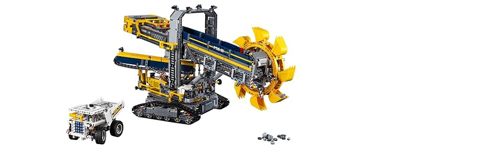 LEGO Bucket Wheel Excavator Banner - Excavator and rugged mine truck