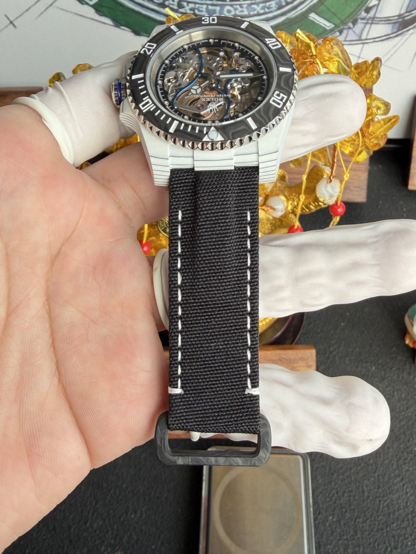 GYL Rolex Submariner Carbon Quartz “Summer” Vision of Miami Skeletonized Movement Zif Remould 1:1 Best Replica 41mm-GYL-GaiYalun
