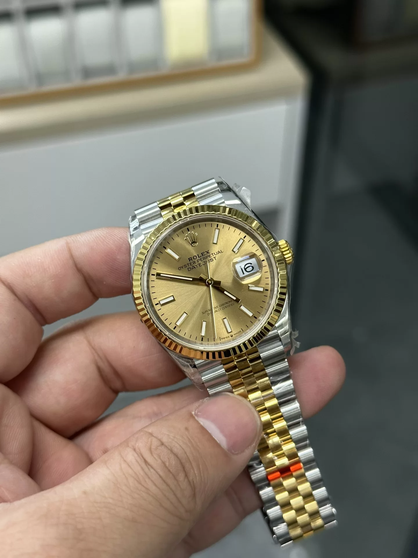 GYL Rolex Datejust 36mm Two-Tone Yellow Gold Sunburst Champagne Dial Jubilee Bracelet (126233) 11 Super Clone – DD3235 Movement-GYL-GaiYalun