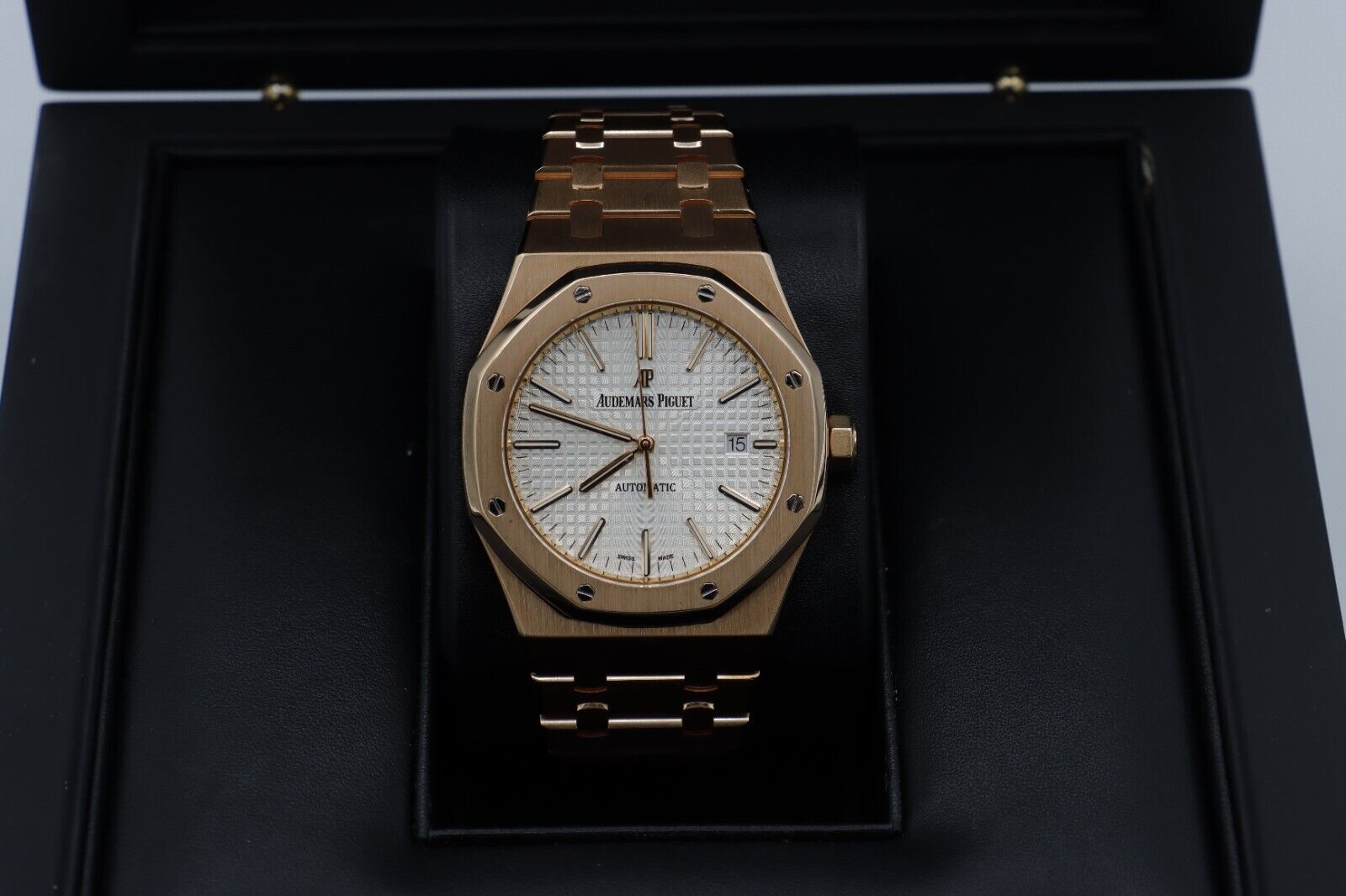 Audemars Piguet Royal Oak 15400OR.OO.1220OR.02 Quadrante Bianco Oro Rosa  18K | eBay