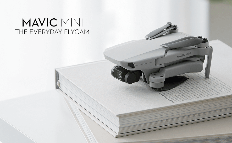 Mavic Mini in folded position on top of book 