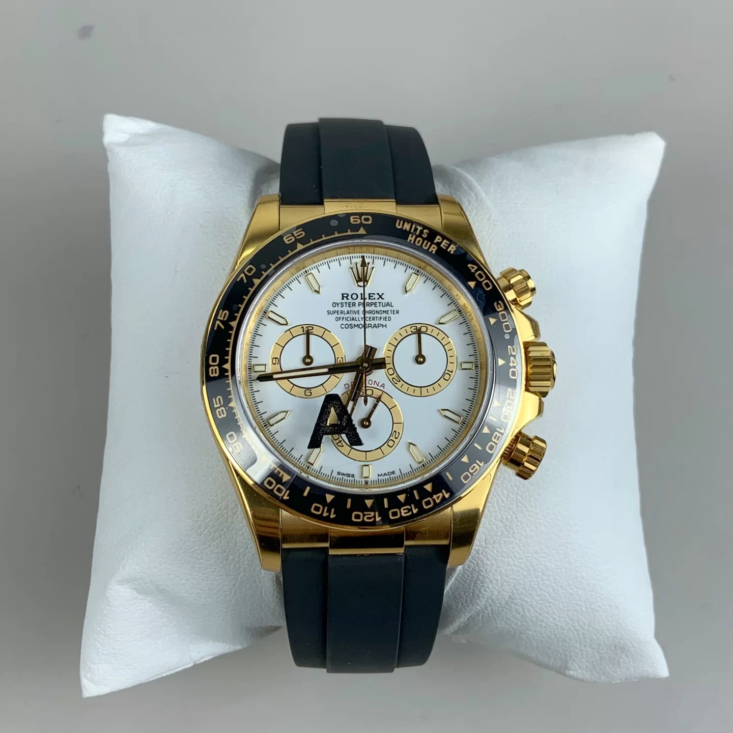 GYL Rolex Cosmograph Daytona Yellow Gold White Dial Rubber Strap (126518LN) 11 Super Clone – DD4131 Movement-GYL-GaiYalun