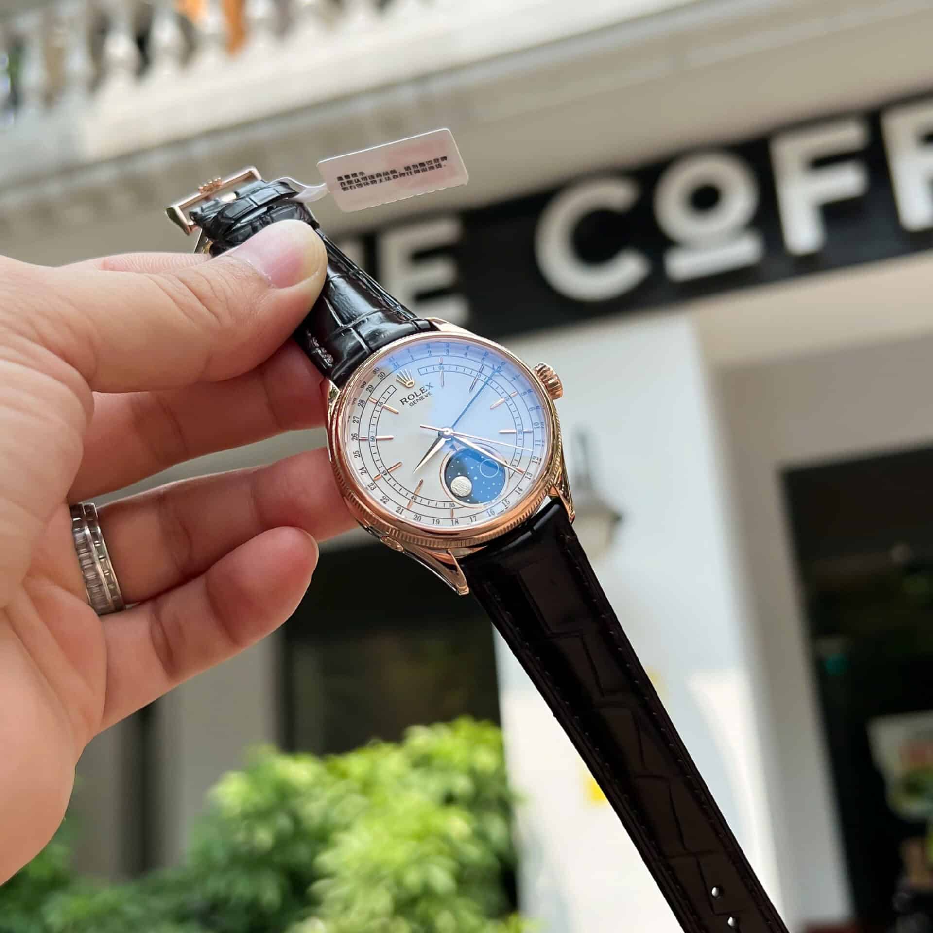 GYL Rolex Cellini Moonphase 50535 18K Rose Gold Wrapped Leather Best Replica 39mm-GYL-GaiYalun