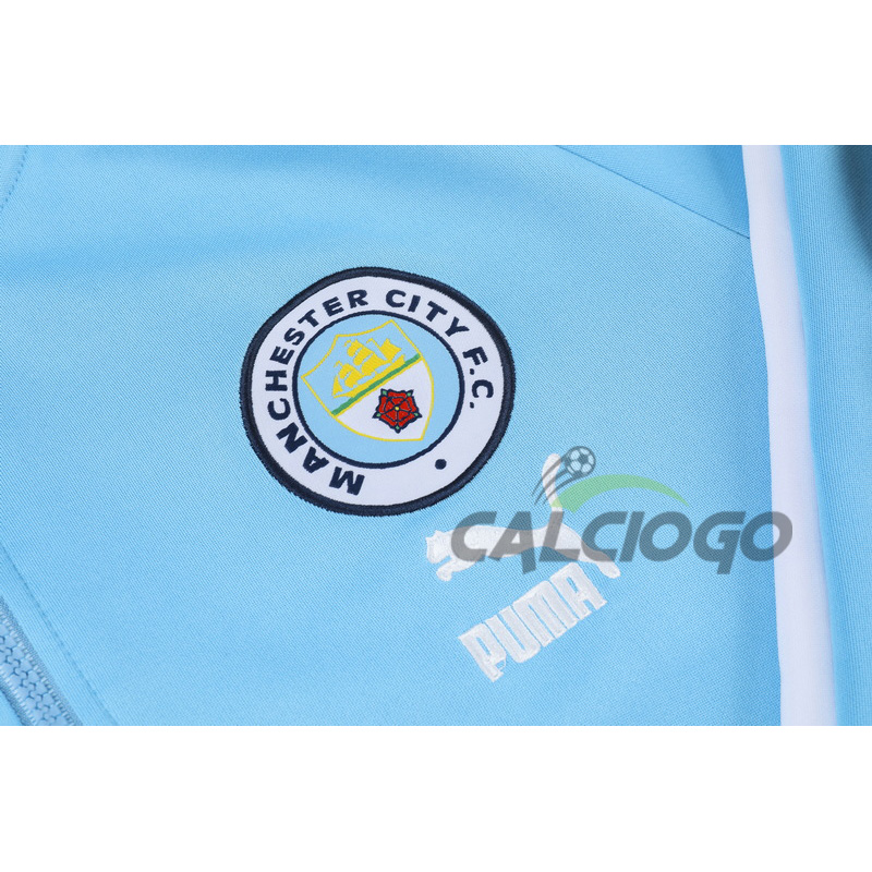 Tuta Calcio Manchester City Felpa Blu 2023-2024