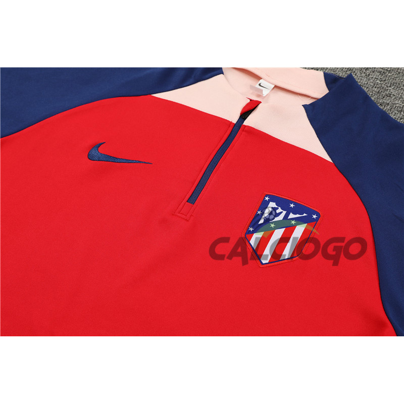 Tuta Atletico Madrid Felpa Zips Rosso 2023-2024