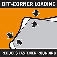 off-corner loading reduces fastener rounding