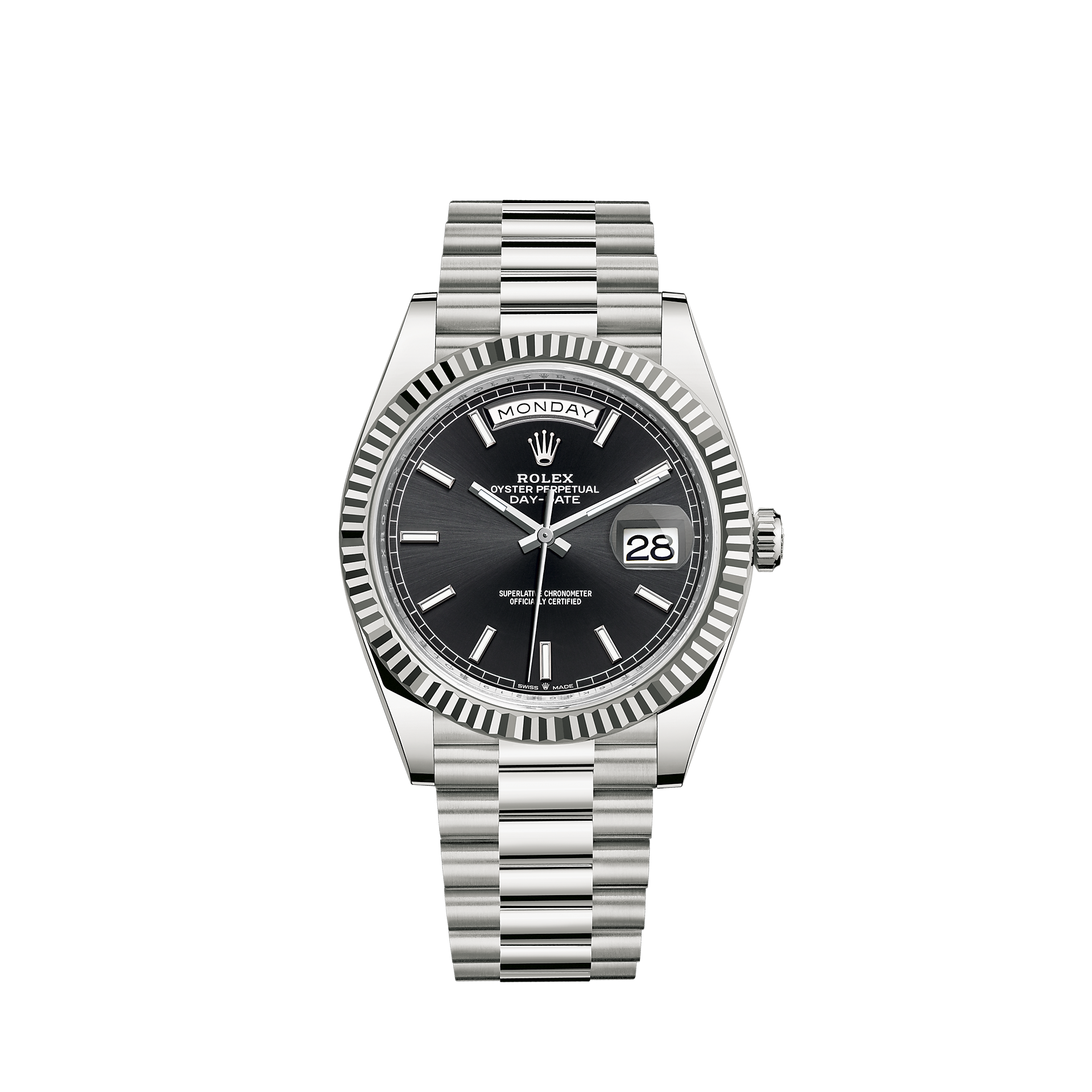 Rolex DayDate 40 Armbanduhr: 18 Karat Weißgold – M228239-0004