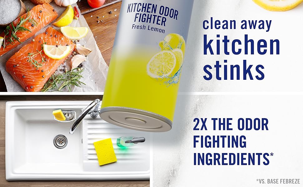 Clean away kitchen stinks. 2X the odor fighting ingredients