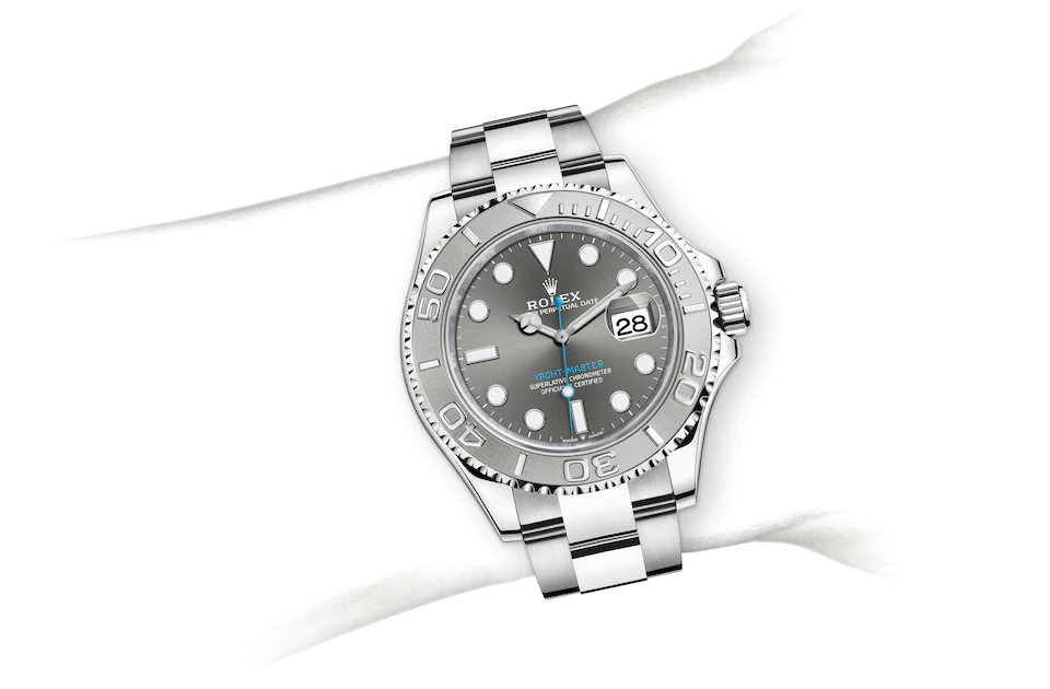 Rolex Yacht-Master in Rolesium - combination of Oystersteel and platinum M126622-0001 at J. Licht & Sons Rolex Boutique