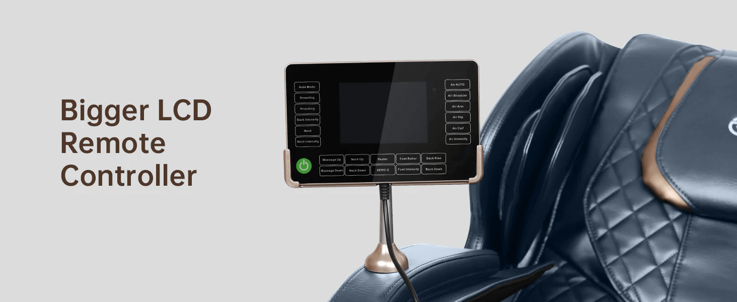 Massage Chair with Bigger LCD Remote Screen Controller