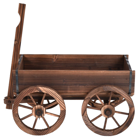 Wooden Wagon Flower Planter_bestoutdor