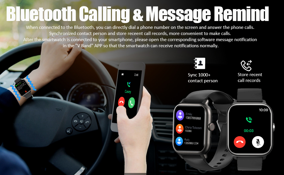 Bluetooth call watch