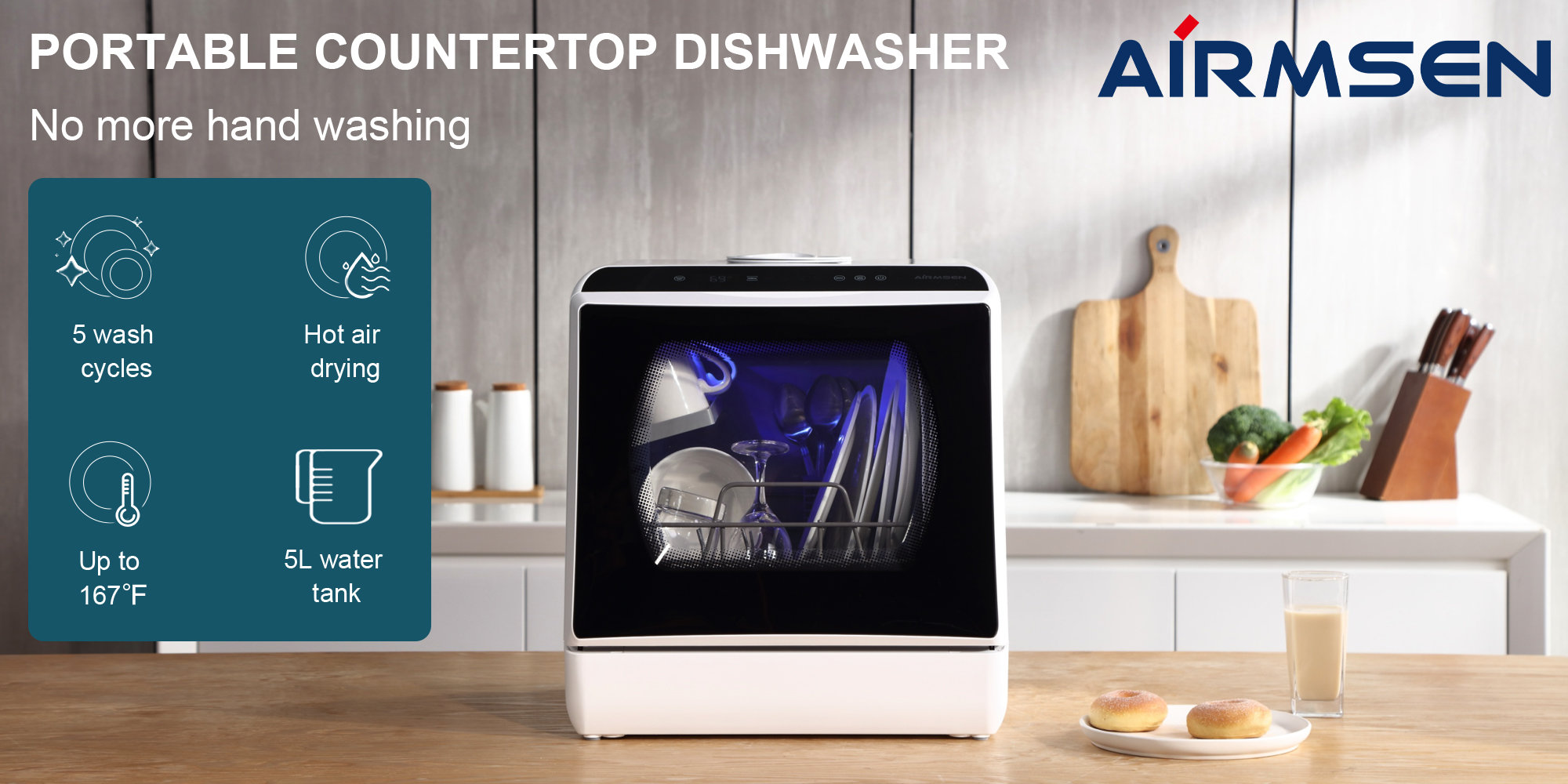 Why Do You Need Airmsen Countertop Dishwasher？