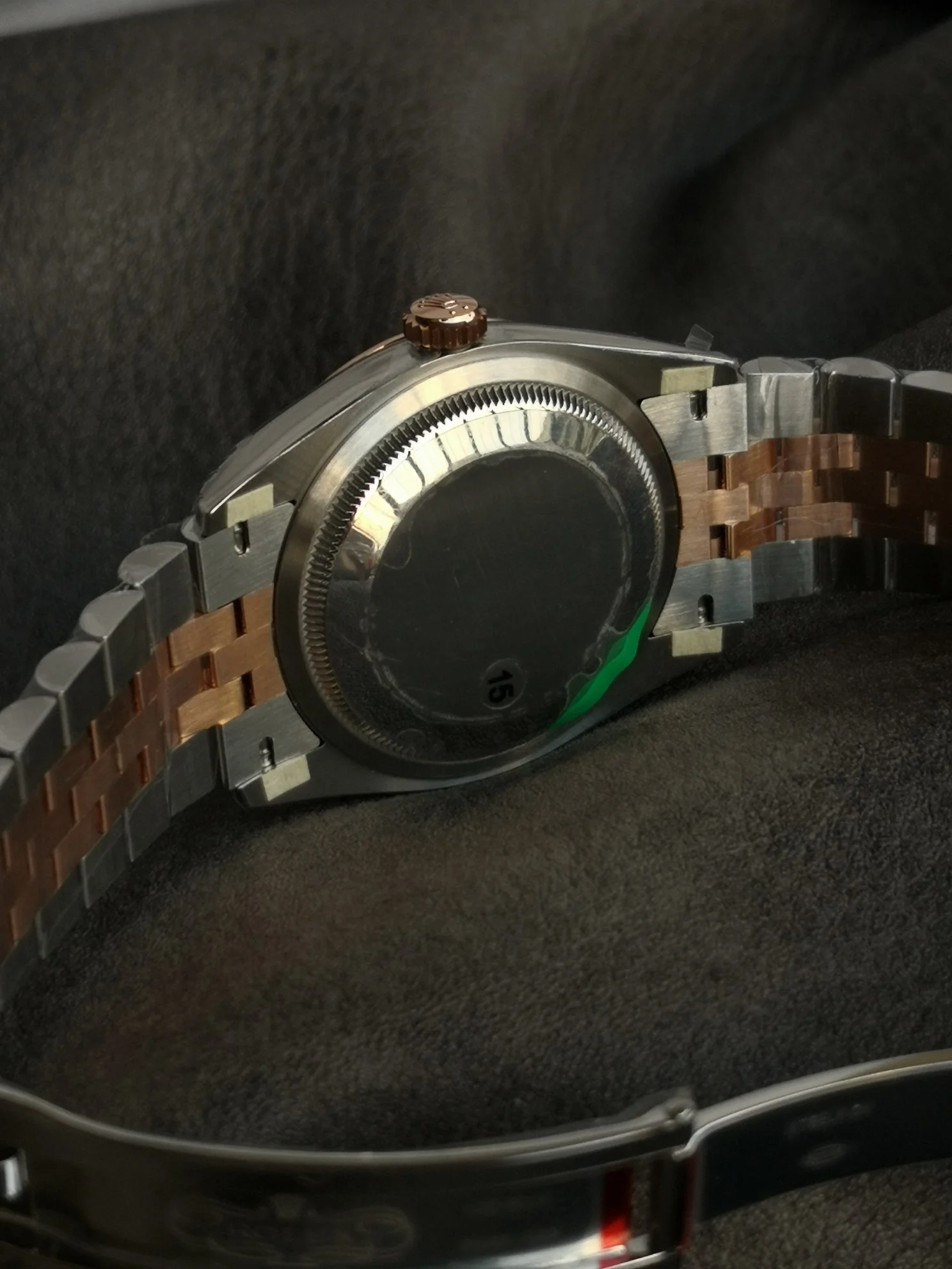 GYL Rolex Datejust 36 Two-Tone Everose Gold Slate Grey Fluted Motif Diamond Dial (126231) 11 Super Clone – DD3235 Movement-GYL-GaiYalun