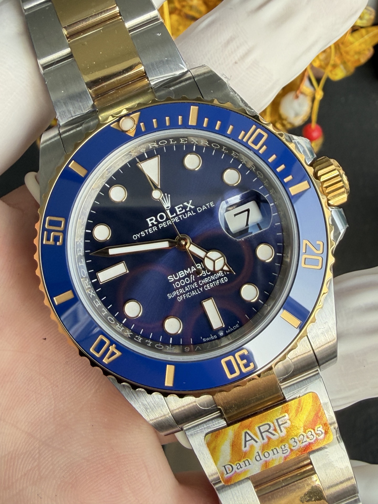 GYL Rolex Submariner Date 126613LB Two Tone Yellow Gold Blue Dial Gained Weight 175g 1:1 Super Clone ARF 41mm-GYL-GaiYalun