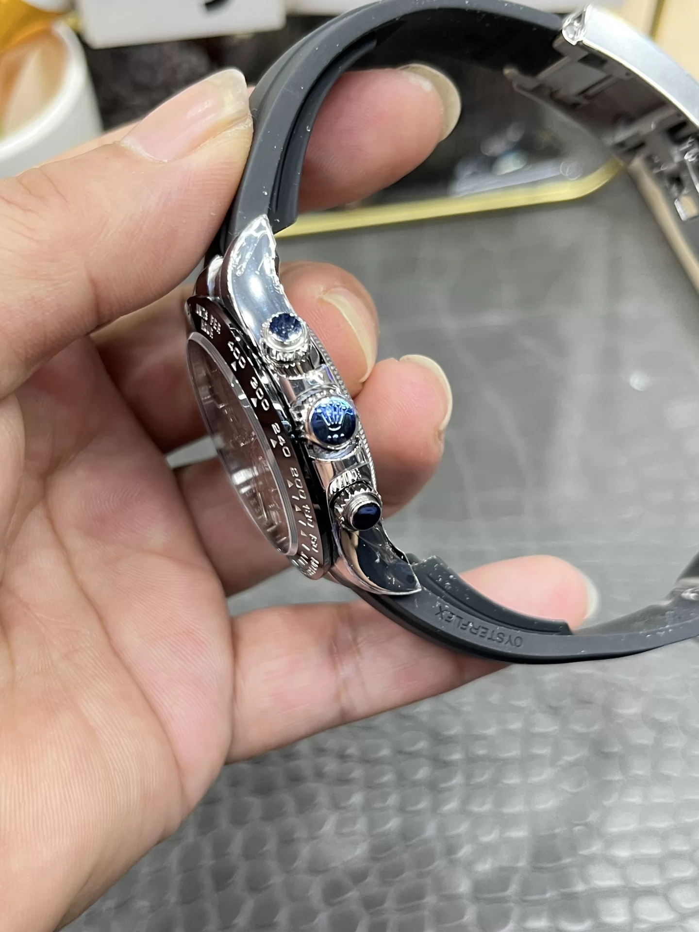 GYL Rolex Cosmograph Daytona “Grey Ghost” Slate Dial Rubber Strap (116519LN) 11 Super Clone – DD4130 Movement-GYL-GaiYalun