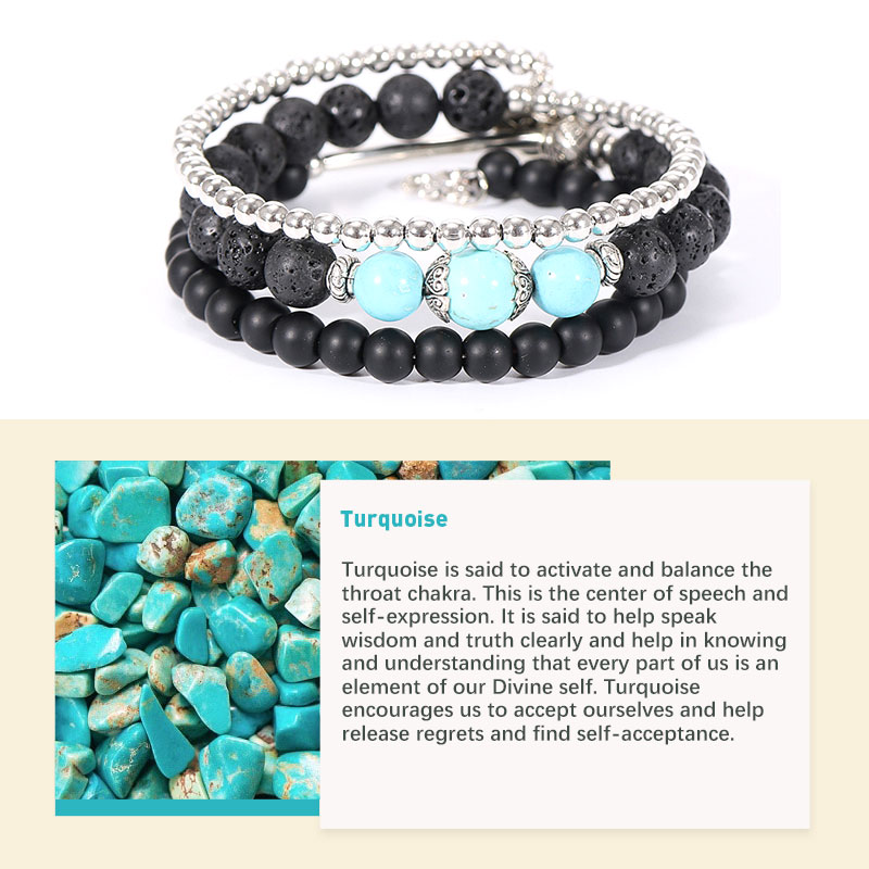 Natural Crystal Protection Stone Bracelet| Turquoise