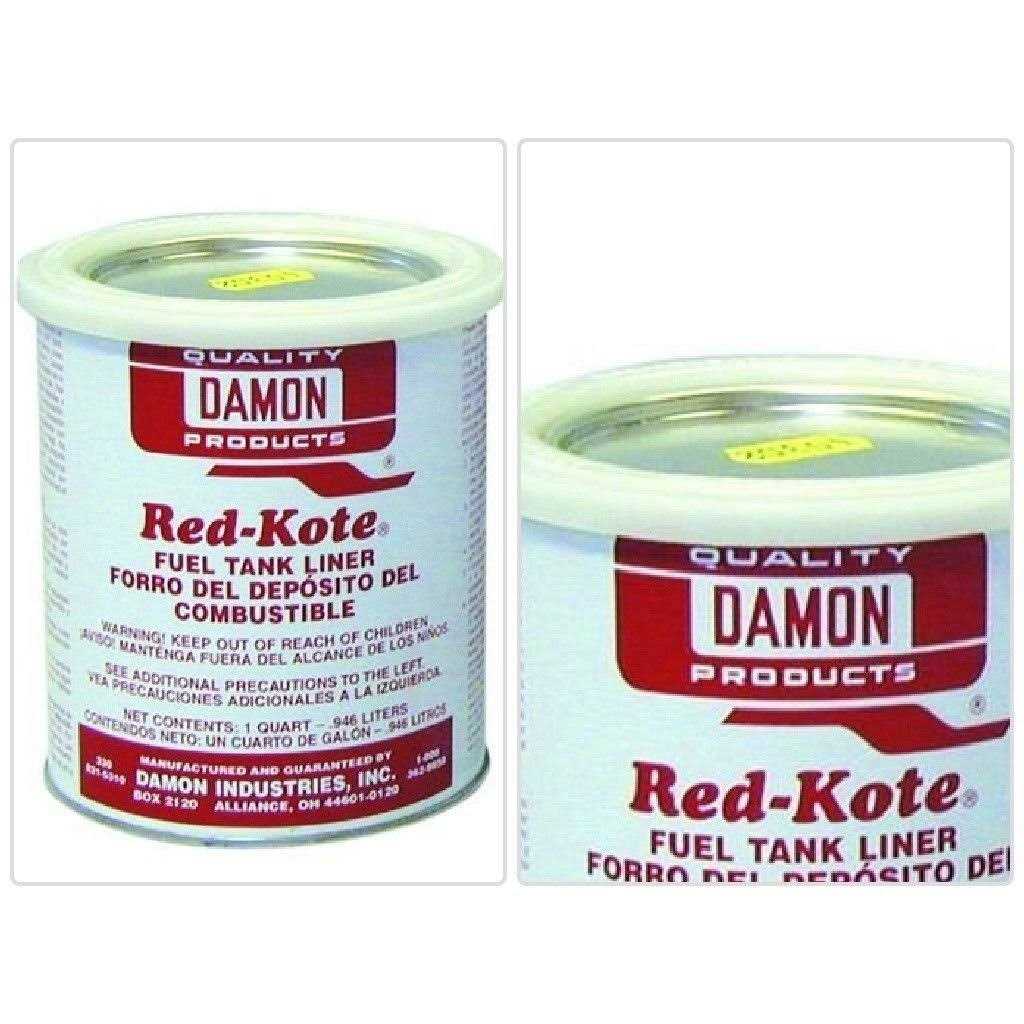 Red Kote Quart Coat GAS Fuel Tank Sealer Liner GAS Oil DIESEL 014205