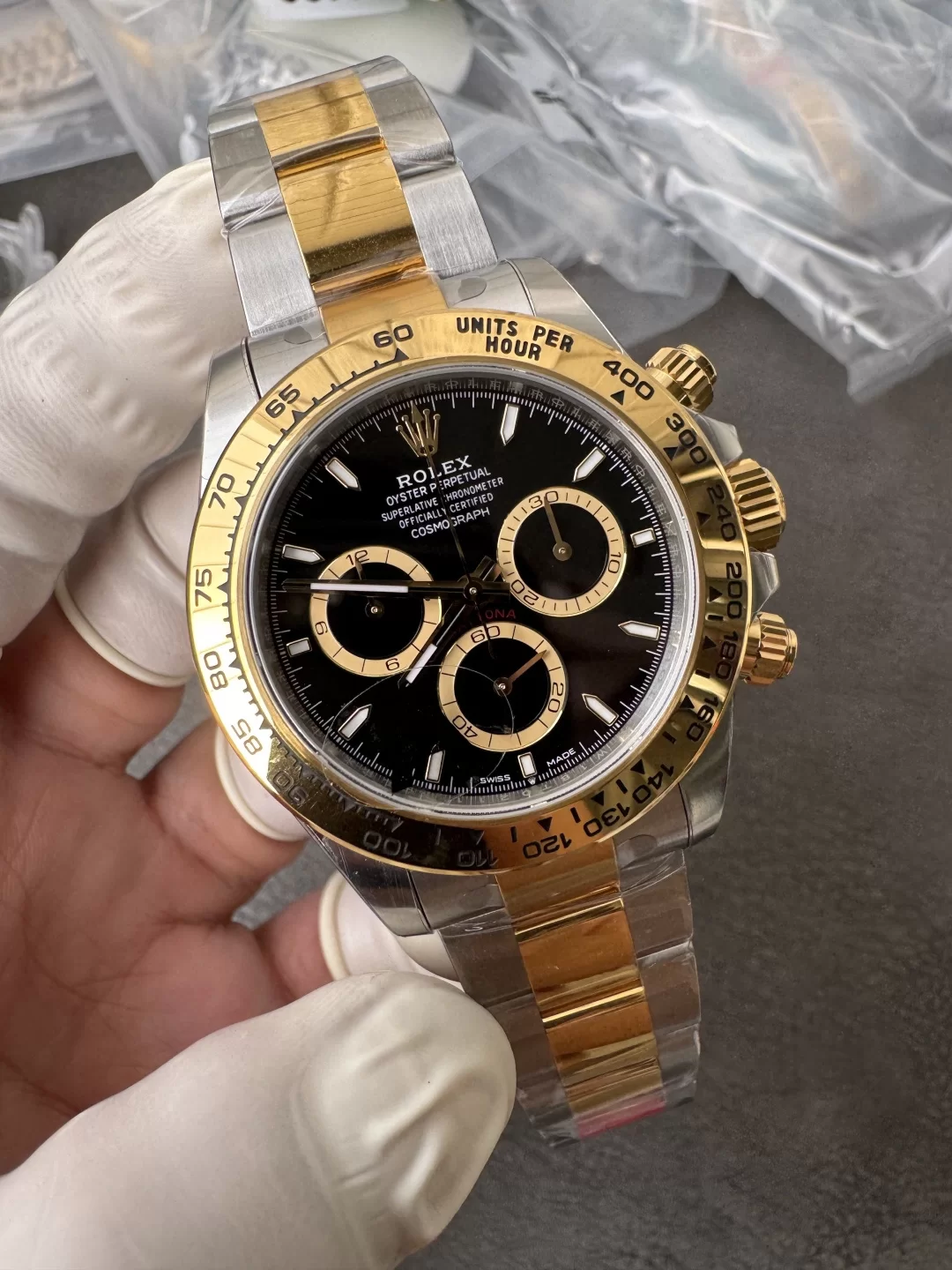 GYL Rolex Cosmograph Daytona Two-Tone Yellow Gold Black Dial (126503) 11 Super Clone – DD4131 Movement-GYL-GaiYalun