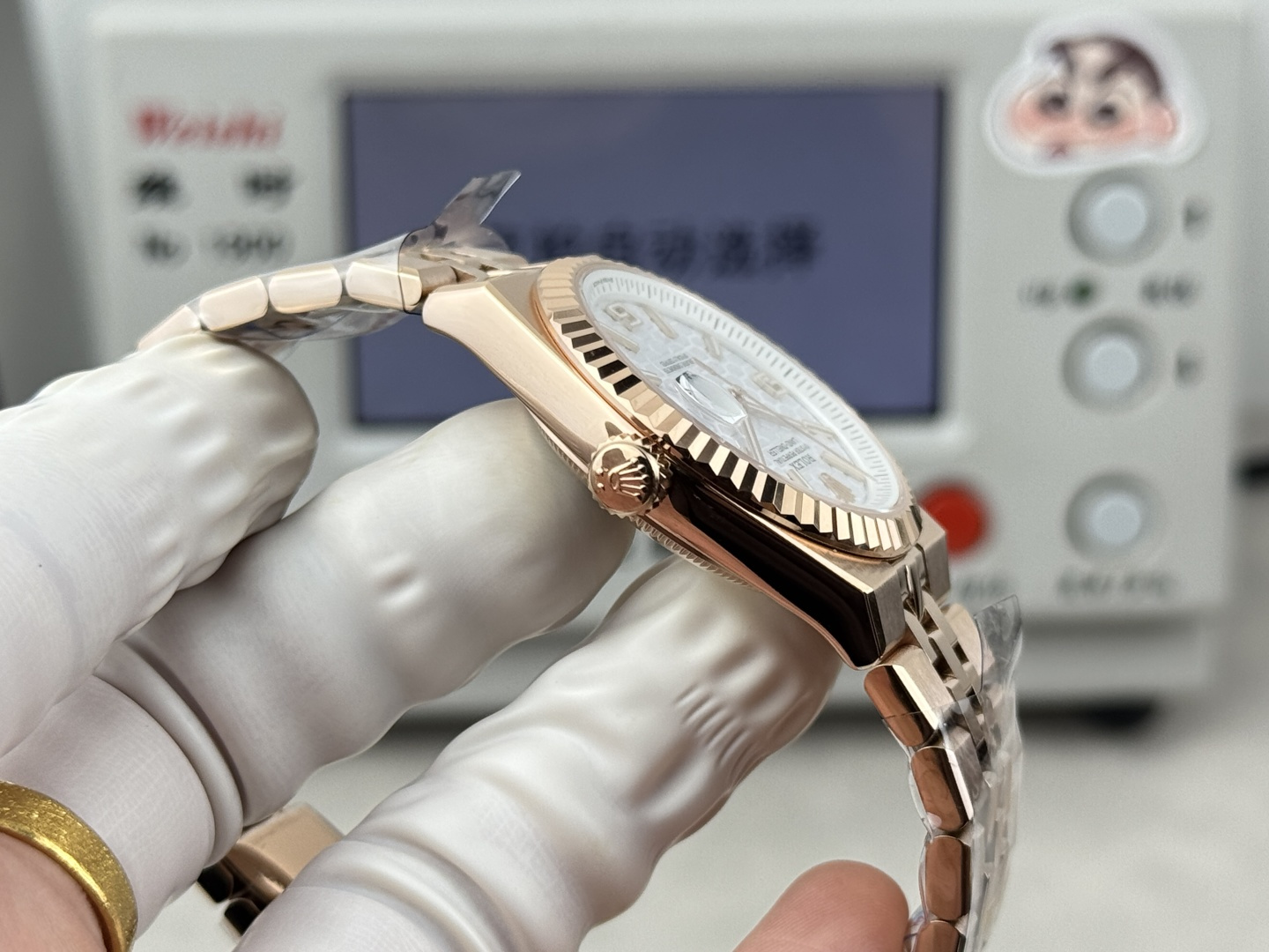 GYL Rolex Land-Dweller 127235-0001 Rose Gold White Honeycomb-Motif Dial Best Replica BPF 36mm-GYL-GaiYalun