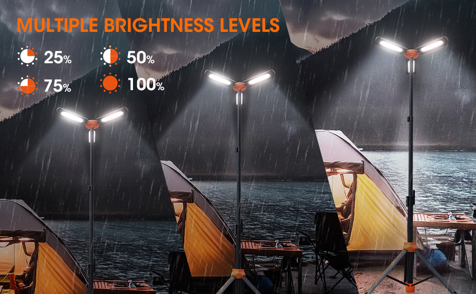 camping lights camp telescopic telescoping led campsite super bright outdoor portable