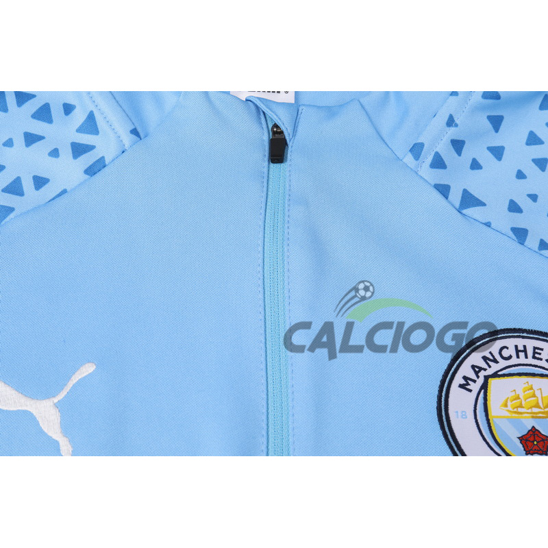 Tuta Calcio Manchester City Felpa Blu 2023-2024