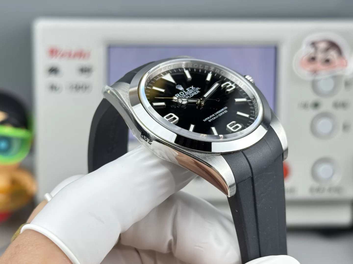 GYL Rolex Explorer 39mm Black “3-6-9” Dial Smooth Bezel Oysterflex Strap (214270 Custom) 1:1 Super Clone – DD3230-GYL-GaiYalun
