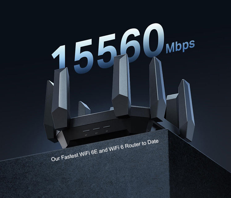 TP-Link Archer AXE300 Quad-Band AXE16000 WiFi 6E Router