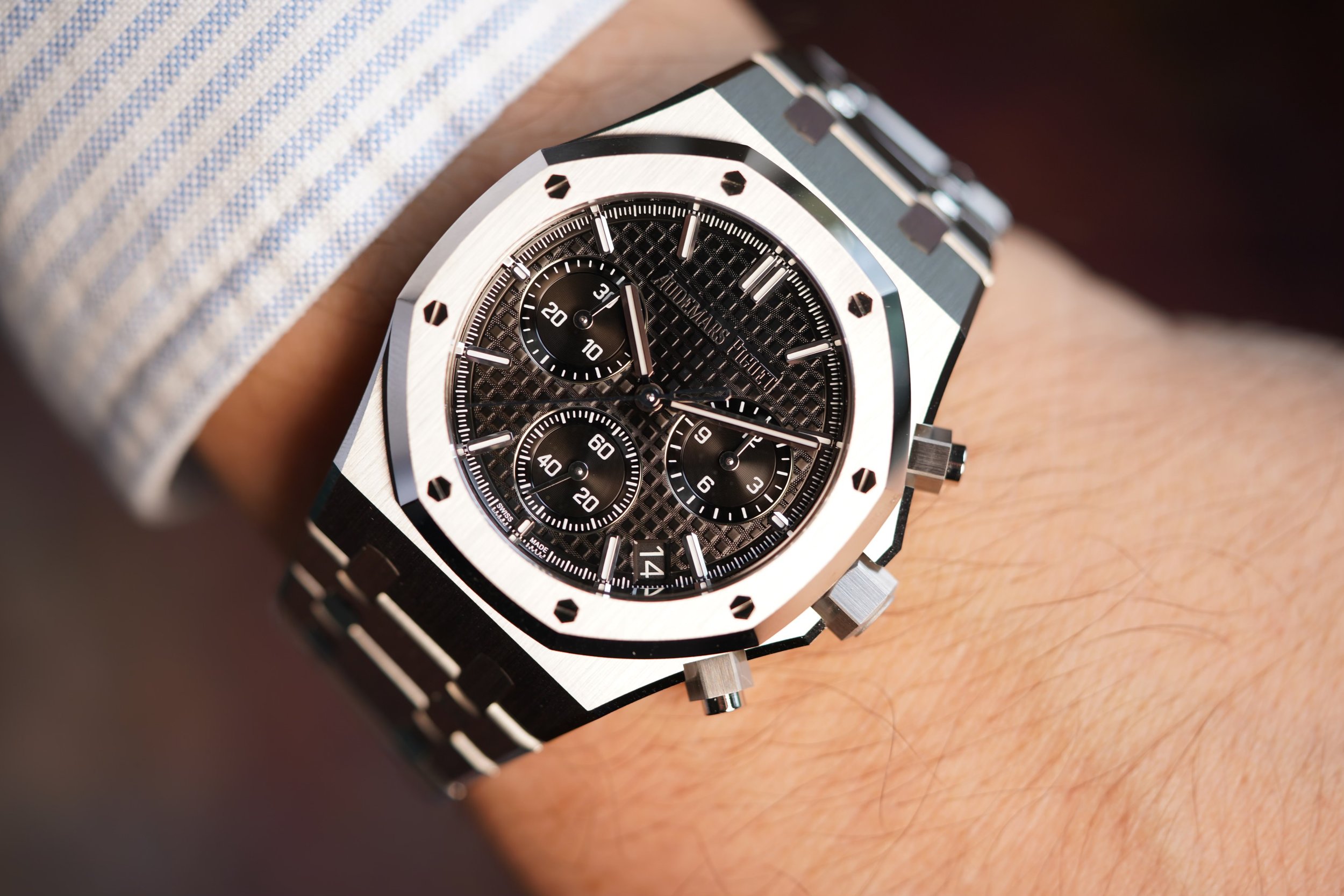 Audemars Piguet Royal Oak 50th Anniversary Ref. 26240ST.OO.1320ST.02  Chronograph Brand New Full Set — Wind Vintage