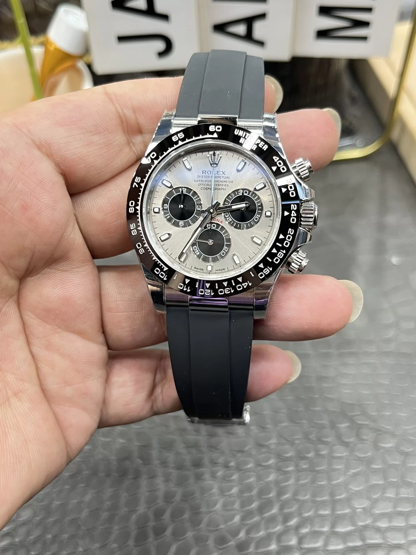 GYL Rolex Cosmograph Daytona “Grey Ghost” Slate Dial Rubber Strap (116519LN) 11 Super Clone – DD4130 Movement-GYL-GaiYalun