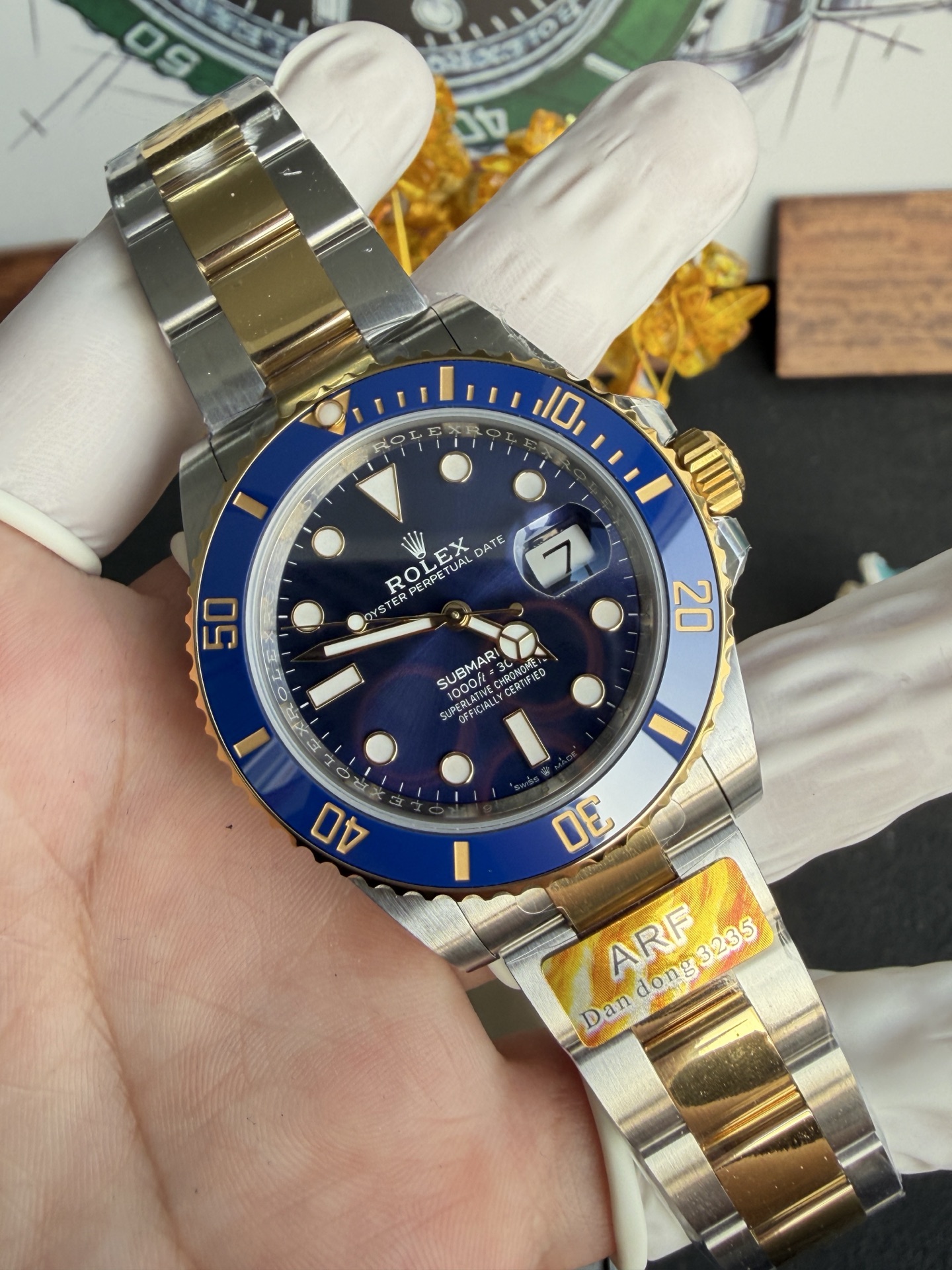 GYL Rolex Submariner Date 126613LB Two Tone Yellow Gold Blue Dial Gained Weight 175g 1:1 Super Clone ARF 41mm-GYL-GaiYalun