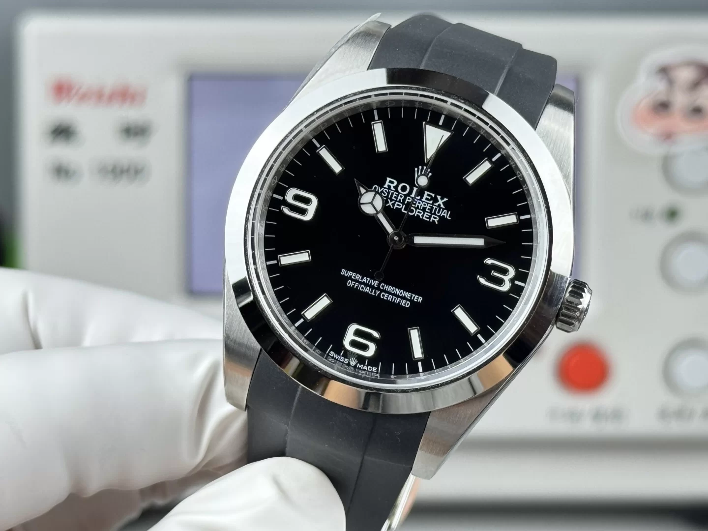 GYL Rolex Explorer 39mm Black “3-6-9” Dial Smooth Bezel Oysterflex Strap (214270 Custom) 1:1 Super Clone – DD3230-GYL-GaiYalun