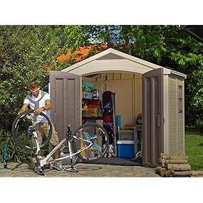 Keter Factor outdoor patio back yard storage sheds