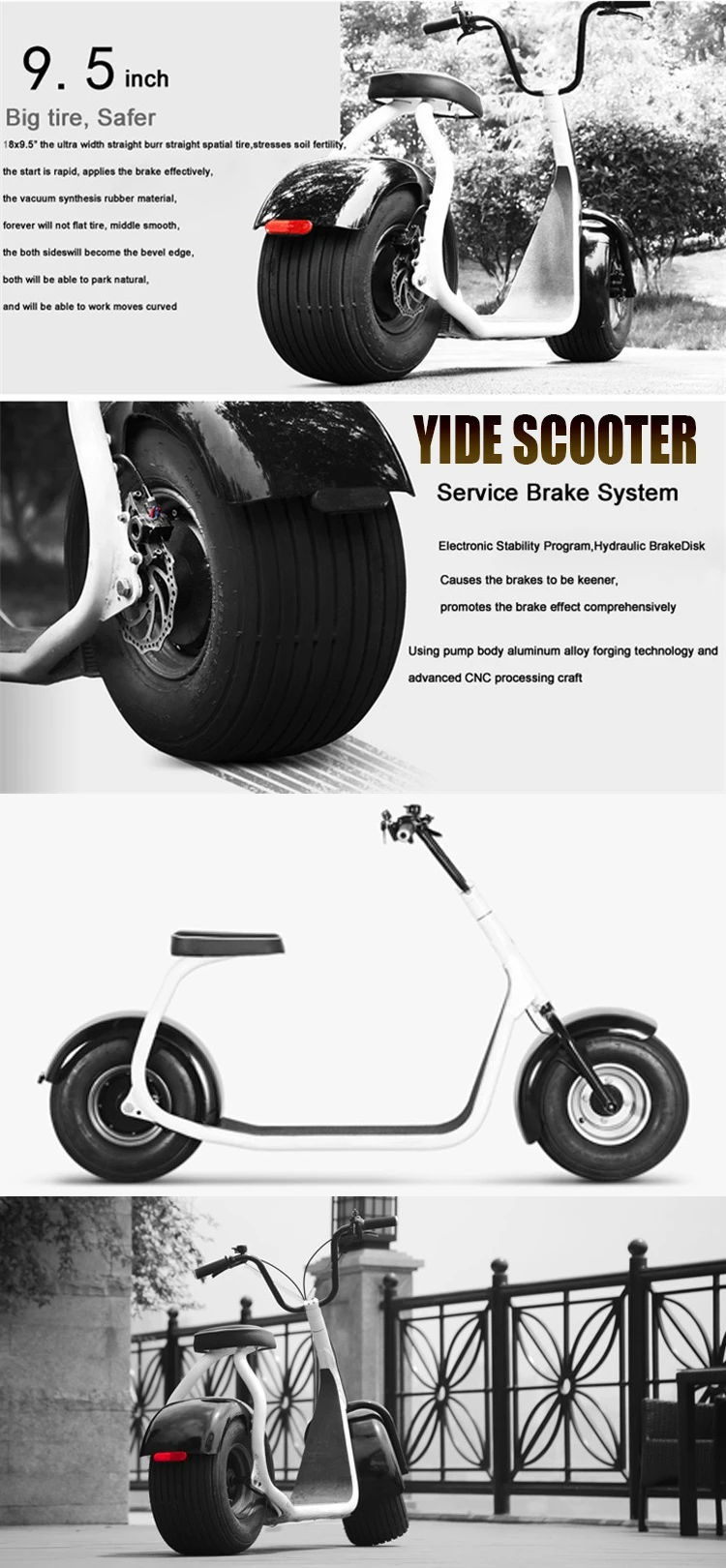 EEC COC Approved harleyment Style Super Power 200W 3000W Citycoco Electric Motorcycle Scooter For Sale