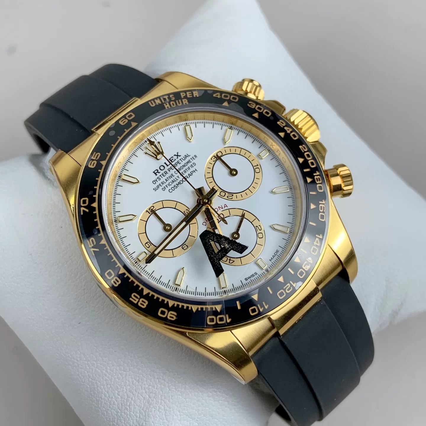 GYL Rolex Cosmograph Daytona Yellow Gold White Dial Rubber Strap (126518LN) 11 Super Clone – DD4131 Movement-GYL-GaiYalun