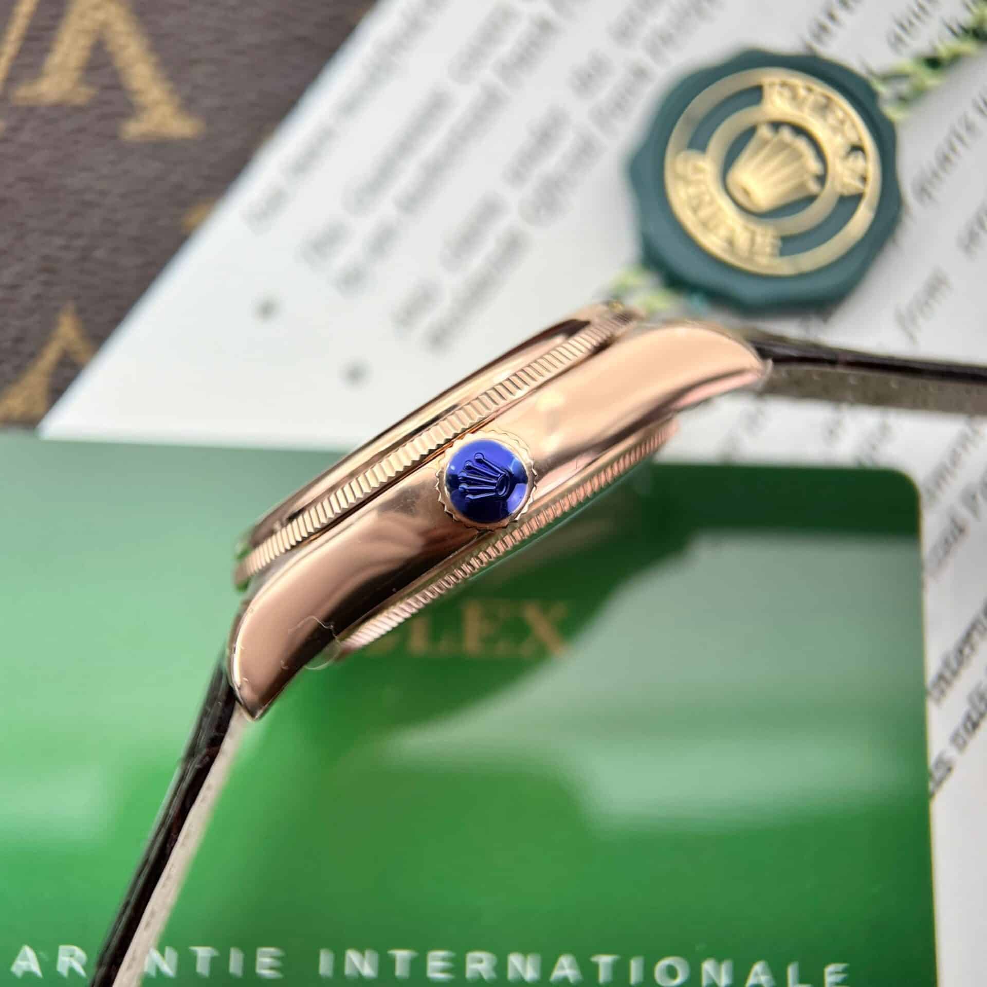 GYL Rolex Cellini Moonphase 50535 Rose Gold Leather Best Replica 39mm-GYL-GaiYalun
