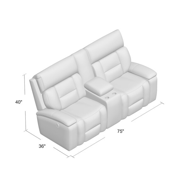 Pledger 75'' Pillow Top Arm Reclining Loveseat